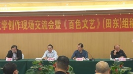 百色市文学创作现场交流会暨《百色文艺》组稿点评培训会在田东召开