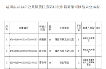 靖西市2023年第10批公共租赁住房申请对象审核结果公示